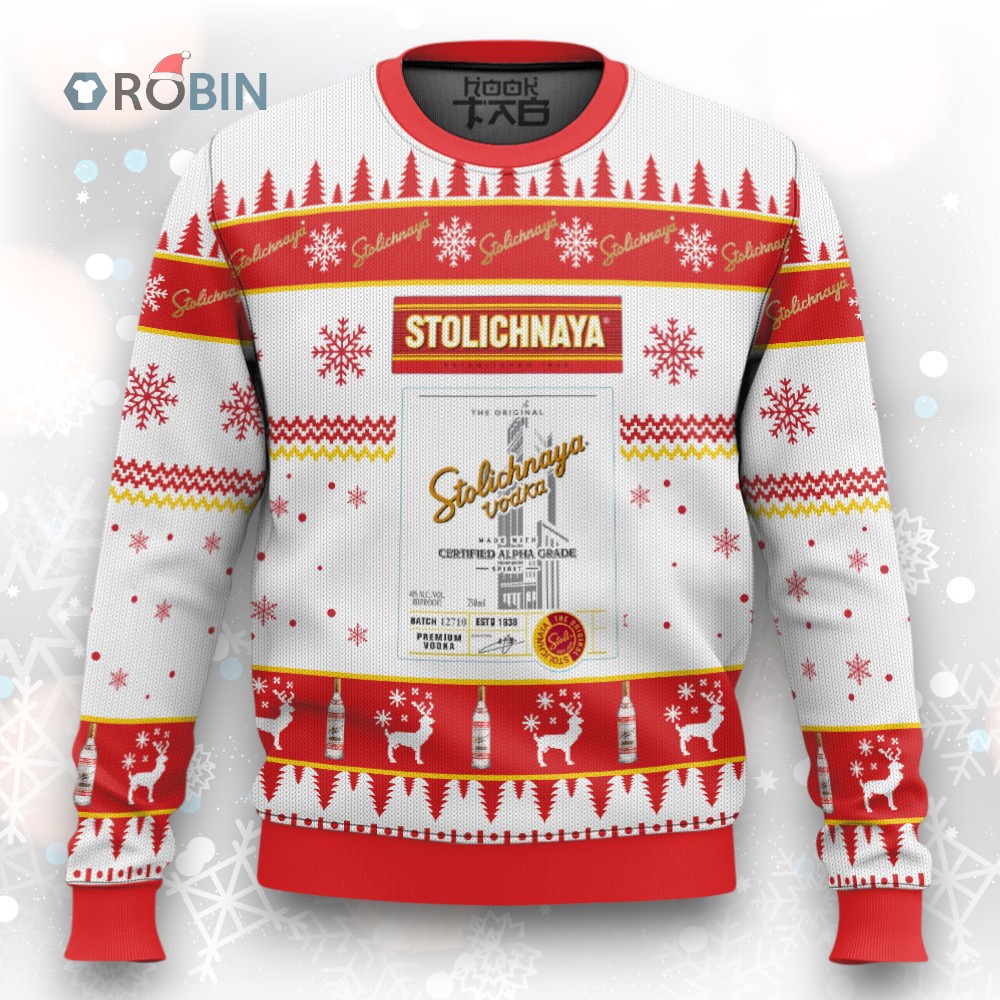 Stolichnaya Vodka Ugly Christmas Sweater Stolichnaya Vodka Ugly Christmas Sweater