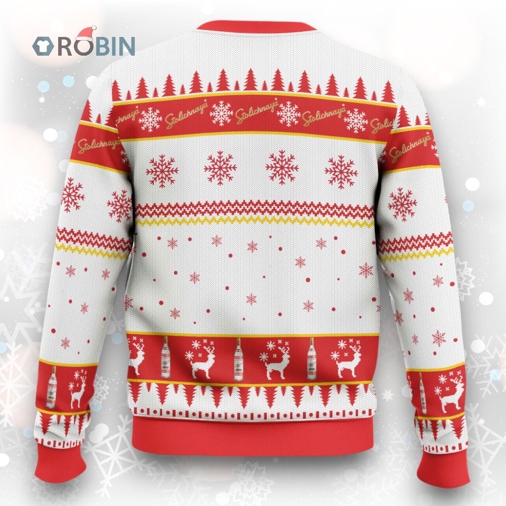 Stolichnaya Vodka Ugly Christmas Sweater Stolichnaya Vodka Ugly Christmas Sweater