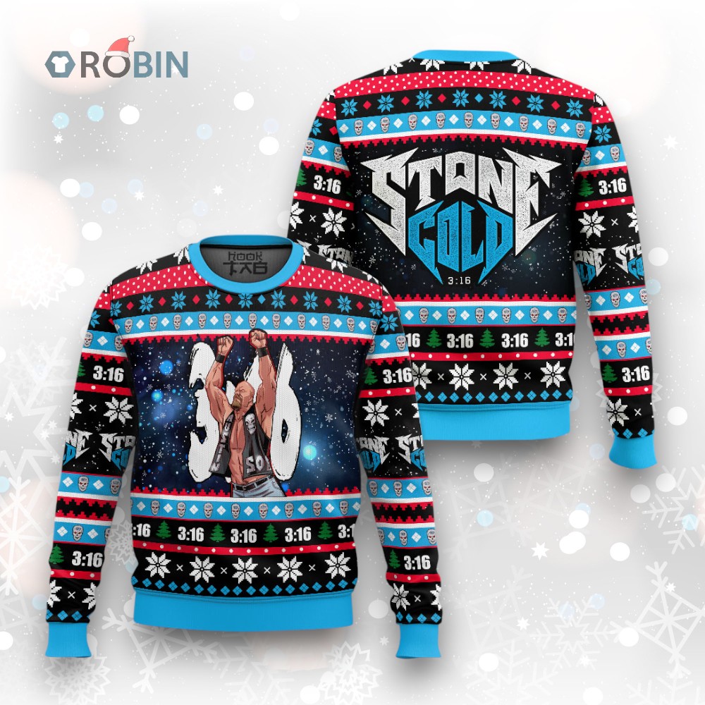 Stone Cold Steve Austin Ugly Christmas Sweater Stone Cold Steve Austin Ugly Christmas Sweater