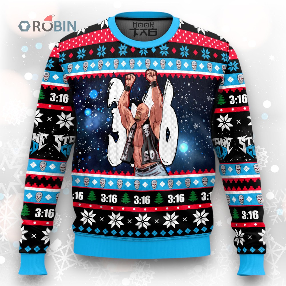 Stone Cold Steve Austin Ugly Christmas Sweater Stone Cold Steve Austin Ugly Christmas Sweater