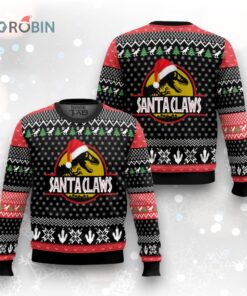 T Rex Santa Claws Ugly Christmas Sweater