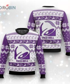 Taco Bell Ugly Christmas Sweater Christmas Gift Ideas Purple