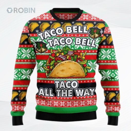 Taco On The Way Ugly Christmas Sweater, Sweatshirt