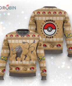 Tauros Ugly Christmas Sweater Pokemon Gen 1 Holiday Apparel Tauros Ugly Christmas Sweater Pokemon Gen 1 Holiday Apparel