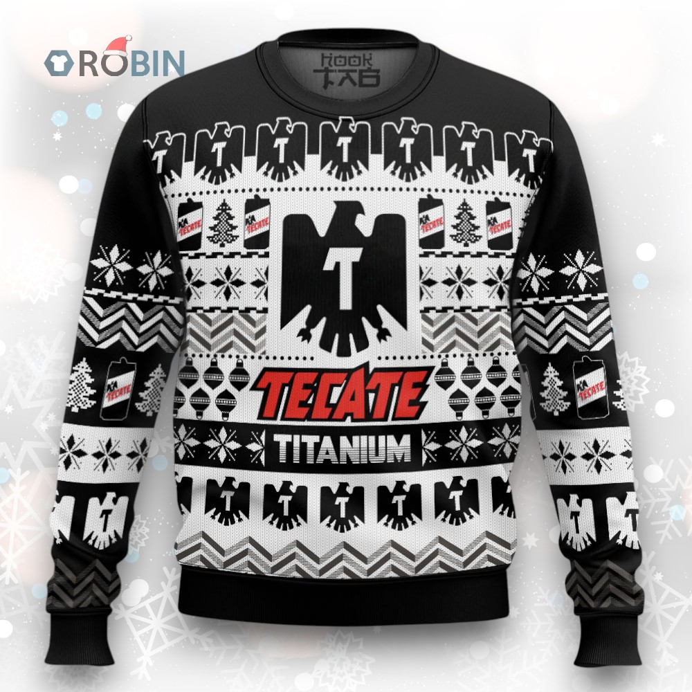 Tecate Titanium Beer Ugly Christmas Sweater Tecate Titanium Beer Ugly Christmas Sweater