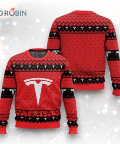 Tesla Ugly Christmas Sweater