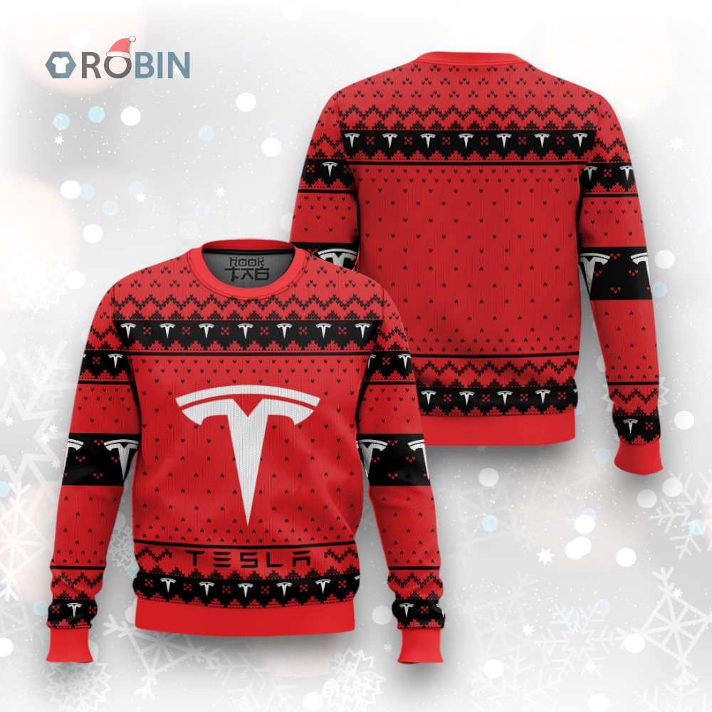 Tesla Ugly Christmas Sweater Tesla Ugly Christmas Sweater