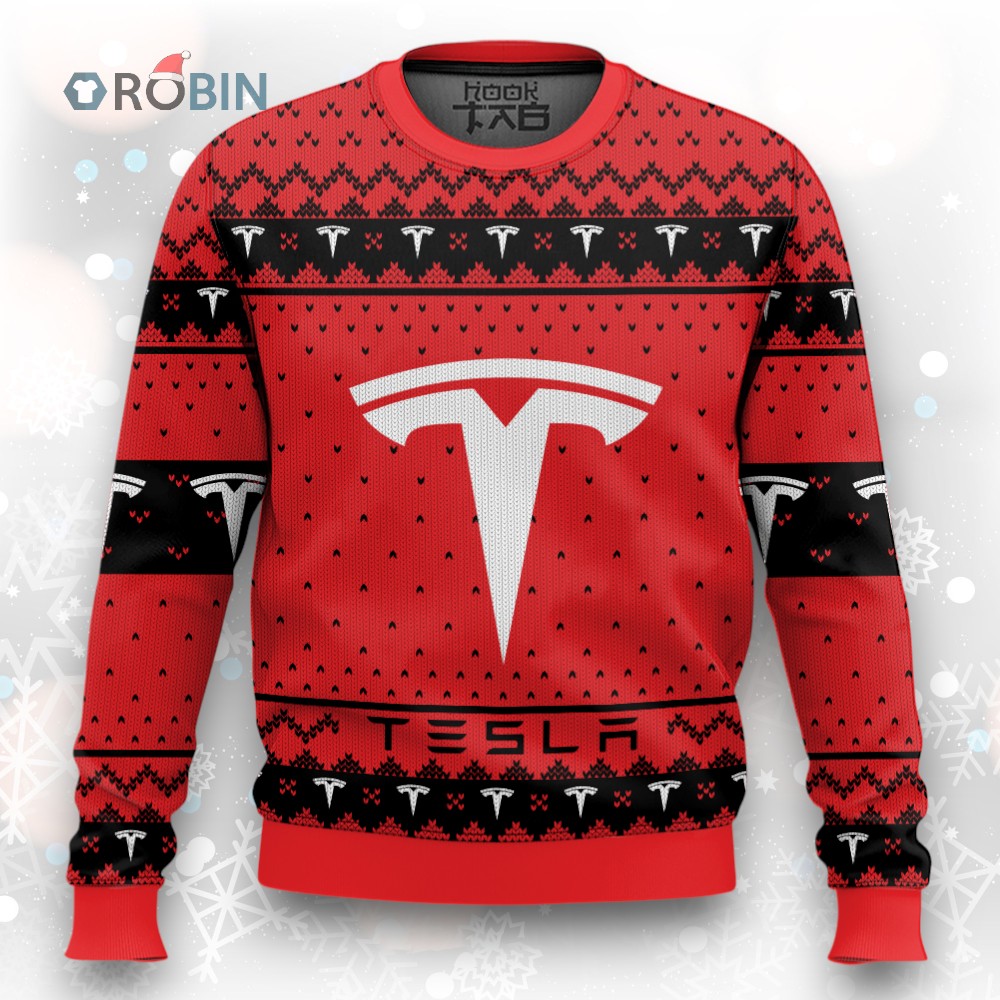 Tesla Ugly Christmas Sweater Tesla Ugly Christmas Sweater