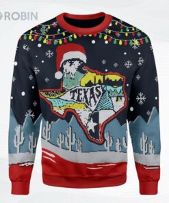Texas Map All Over Printed Ugly Christmas Sweater