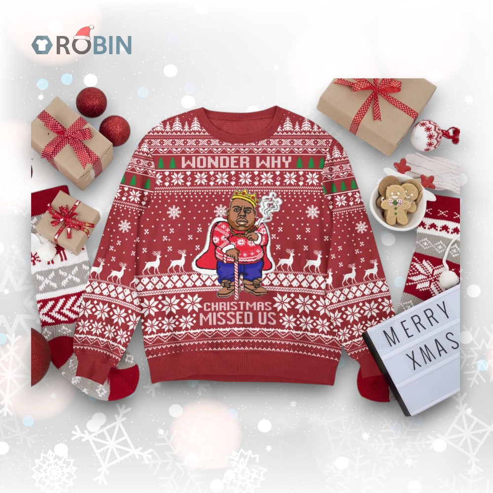 The Notorious B.I.G Christmas Ugly Christmas Sweater The Notorious B.I.G Christmas Ugly Christmas Sweater