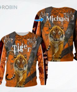 Tiger Tthnvm Personalized Name Ugly Christmas Sweater, Sweatshirt