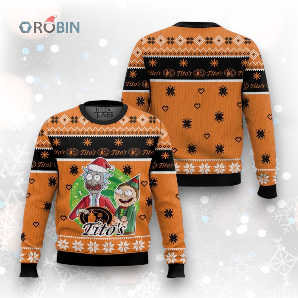 Tito’s Handmade Rick And Morty Ugly Christmas Sweater Tito’s Handmade Rick And Morty Ugly Christmas Sweater