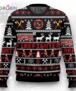 Tmarc Tee FIREFIGHTER CHRISTMAS UGLY CHRISTMAS SWEATER