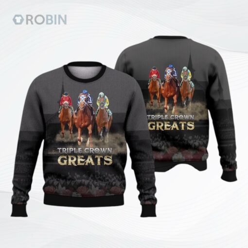 Triple Crown Greats Ugly Christmas Sweater, Sweatshirt