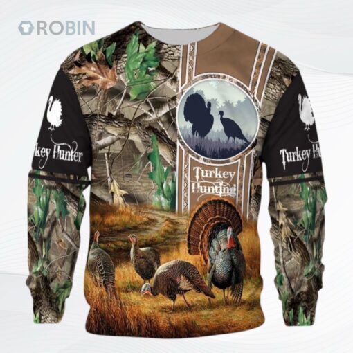 Turkeys Hunting Blur Camo Pattern Lht Ntnw Ugly Christmas Sweater, Sweatshirt