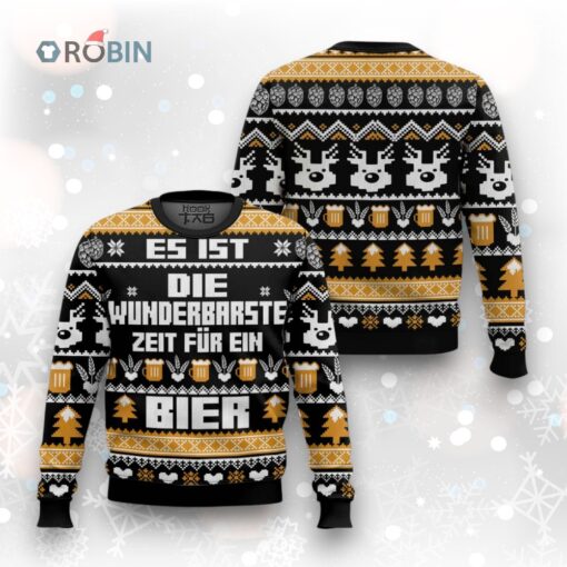 Ugly Christmas Sweater   Die Wunderbarste Zeit Für Ein Bier Design