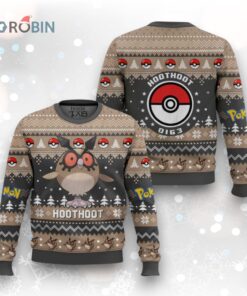 Ugly Christmas Sweater   Pokemon Gen 2 Hoothoot Design for Holiday Fun