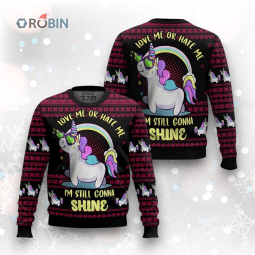 Unicorn I’m Still Gonna Shine Ugly Christmas Sweater