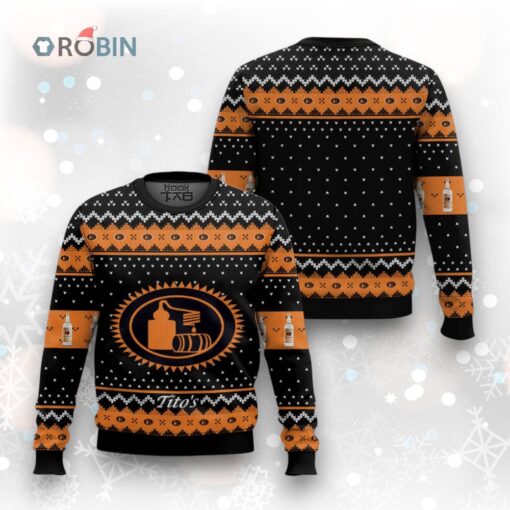 Unique Tito’s Ugly Christmas Sweater – Fun Printed Design for Holiday Parties