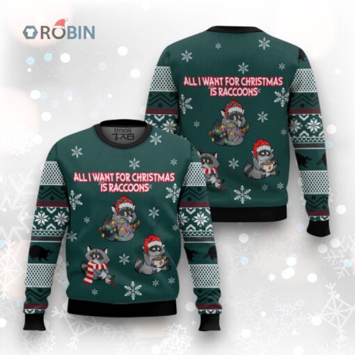 Unleash Your Wild Side this Christmas with a Raccoon Christmas Sweater!