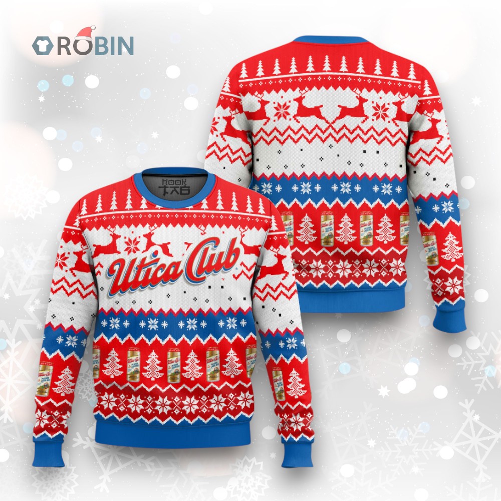 Utica Club Ugly Christmas Sweater Utica Club Ugly Christmas Sweater