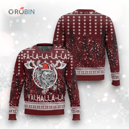 Vikings Fa La La La Ugly Christmas Sweater