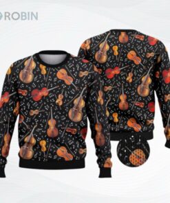 Violins Ugly Christmas Sweater, Sweatshirt