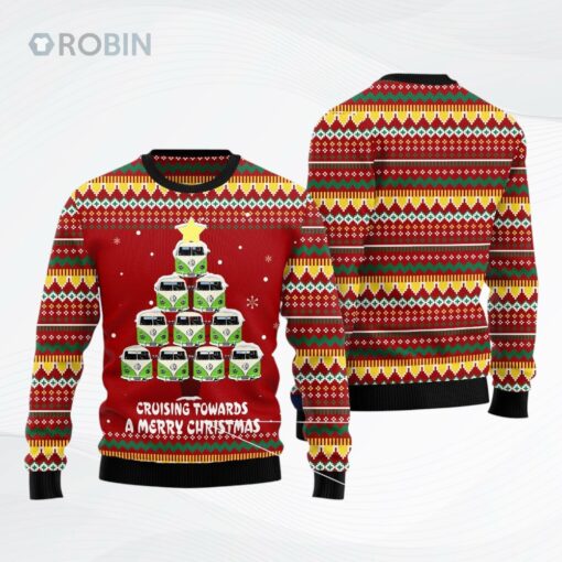 VW Bus Christmas Tree Ugly Christmas Sweater