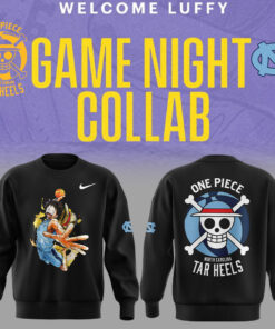 Welcome Luffy are joining the UNC Sweatshirt – – Carolina Tar Heels Shirt, One Piece Anime Gear