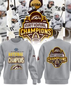 Western Michigan University Broncos Special New National Mens Hockey Champions Grey Sweatshirt Western Michigan University Broncos Special New National Mens Hockey Champions Grey Sweatshirt
