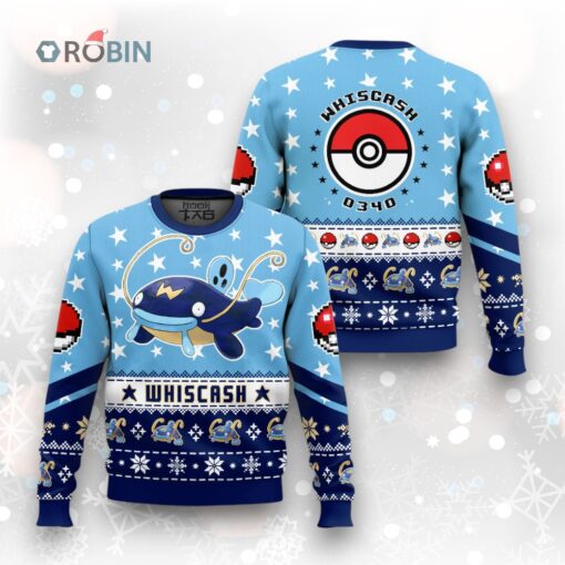 Whiscash Ugly Christmas Sweater – Pokemon Gen 3 Holiday Design