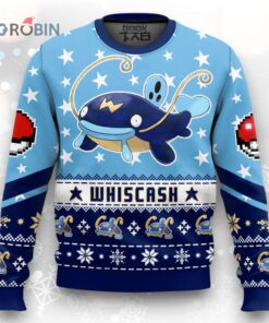 Whiscash Ugly Christmas Sweater – Pokemon Gen 3 Holiday Design