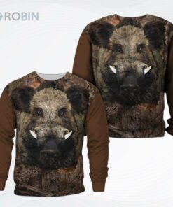Wild Boar Camo Tth Ptt Ugly Christmas Sweater