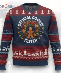 Xmas Baking Ugly Christmas Sweater Official Cookie Tester Gingerbread Men