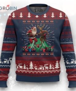 Xmas Football Ugly Christmas Sweater Santa Reindeer Football Match