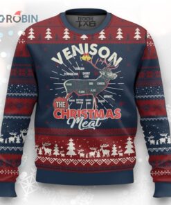 Xmas Hunting Ugly Christmas Sweater Venison Meat Deer Season Hunter Xmas Hunting Ugly Christmas Sweater Venison Meat Deer Season Hunter