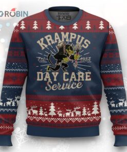 Xmas Krampus Day Care Service Ugly Christmas Sweater