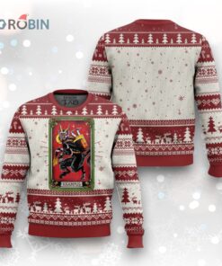Xmas Krampus Ugly Christmas Sweater American Traditional Tarot Card