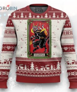 Xmas Krampus Ugly Christmas Sweater American Traditional Tarot Card