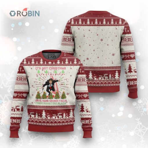 Xmas Nakatomi Plaza Ugly Christmas Sweater It’s Not Christmas Until Hans Gruber Falls