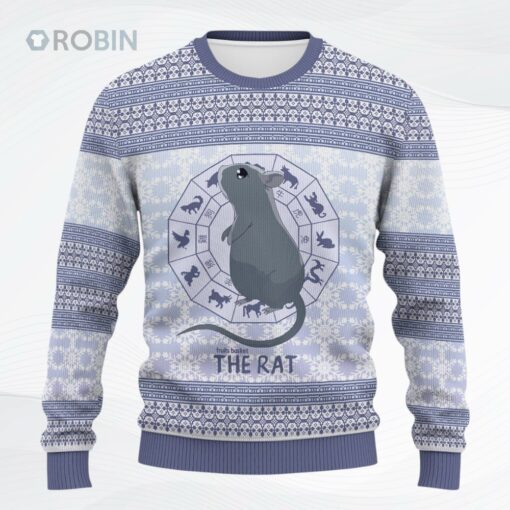 Yuki The Rat Wool Ugly Christmas Sweater
