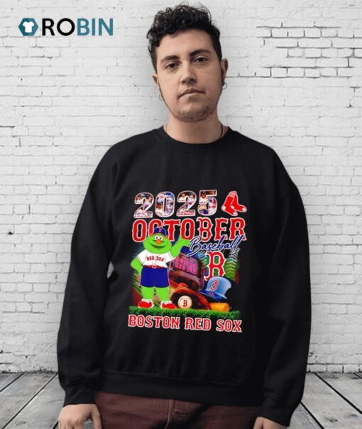 2025 October Baseball Boston Red Sox Mascot Shirt