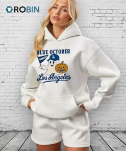 Blue October Ghost Dodgers Los Angeles Baseball Halloween Shirt