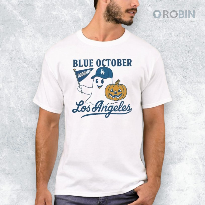Blue October Ghost Dodgers Shirt Blue October Ghost Dodgers Shirt