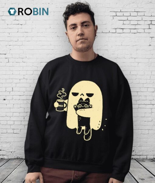 Cute Ghost Holding Cat Shirt