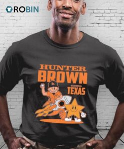 Hunter Brown Houston Texas Summer Cartoon Baseball Shirt