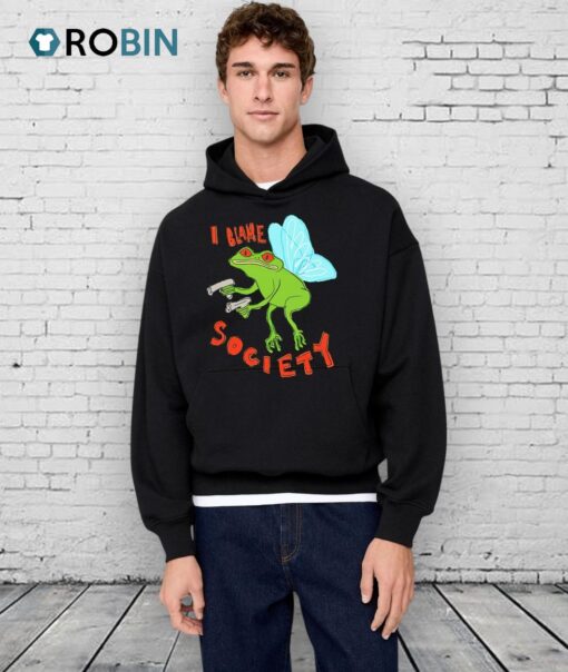 I Blame Society Frog Shirt