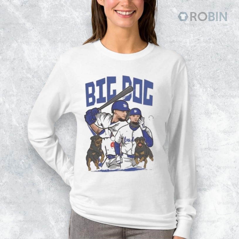 Los Angeles Dodgers The Big Dog Baseball Shirt Los Angeles Dodgers The Big Dog Baseball Shirt