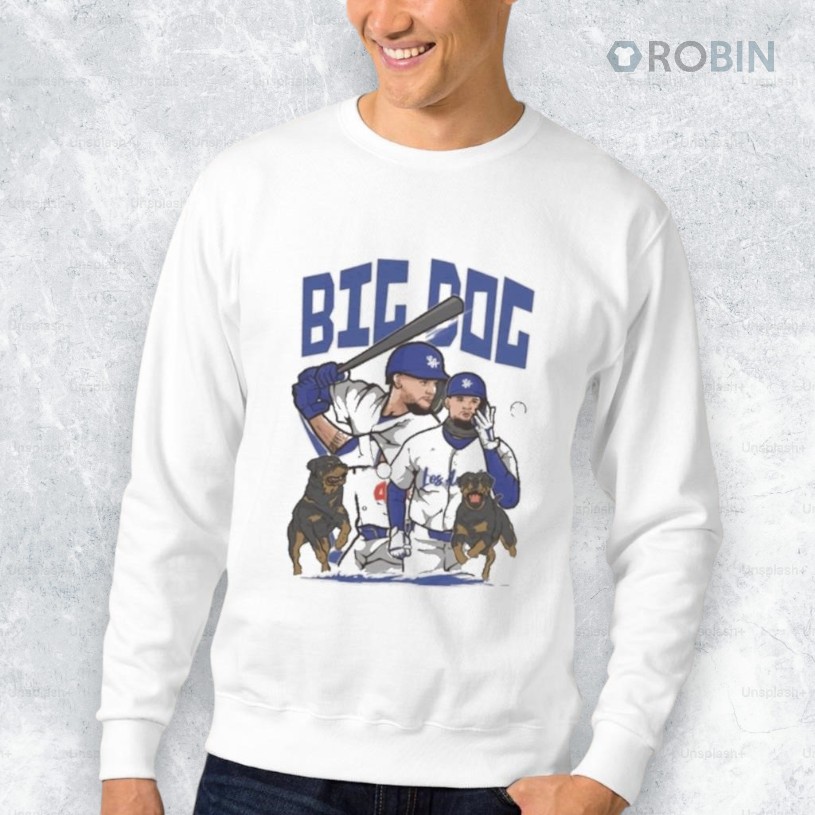 Los Angeles Dodgers The Big Dog Baseball Shirt Los Angeles Dodgers The Big Dog Baseball Shirt