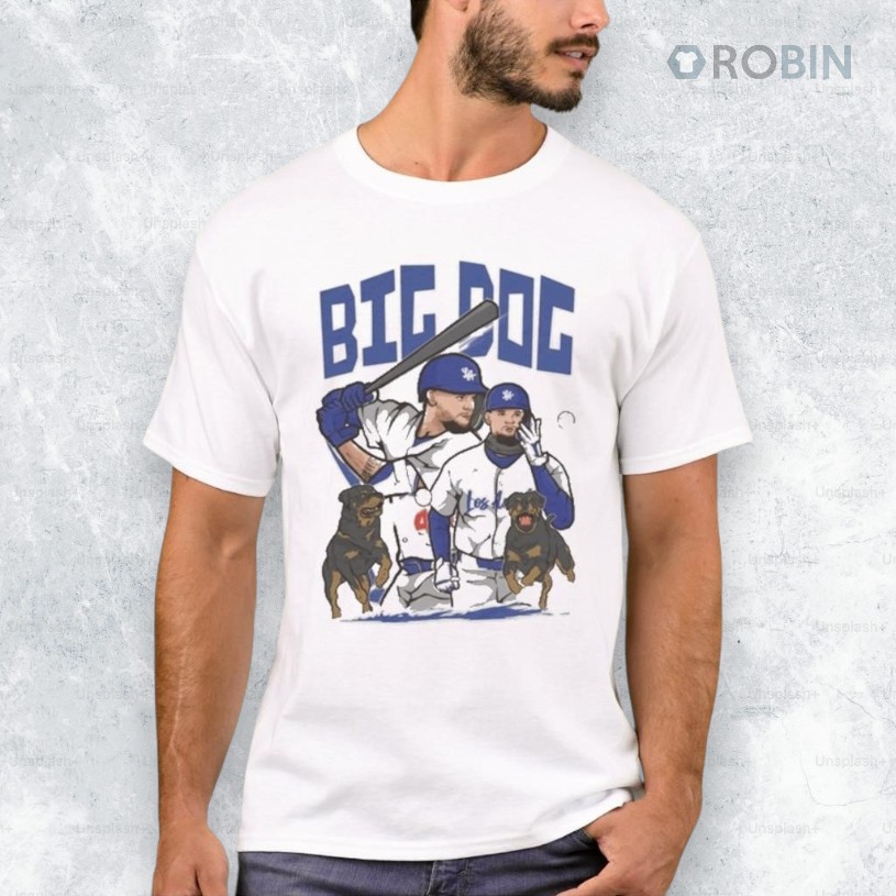 Los Angeles Dodgers The Big Dog Baseball Shirt Los Angeles Dodgers The Big Dog Baseball Shirt
